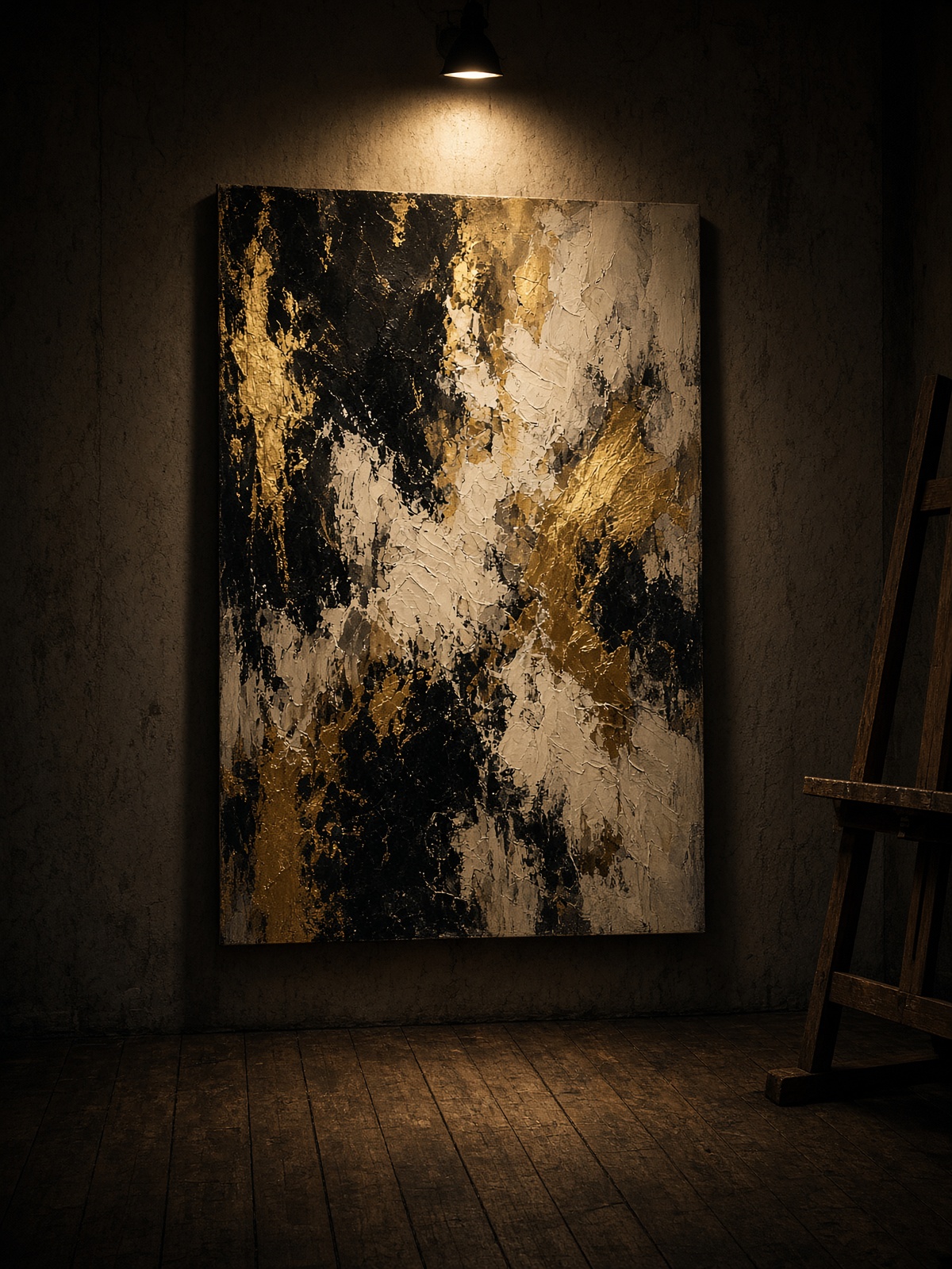 A painting in the studio